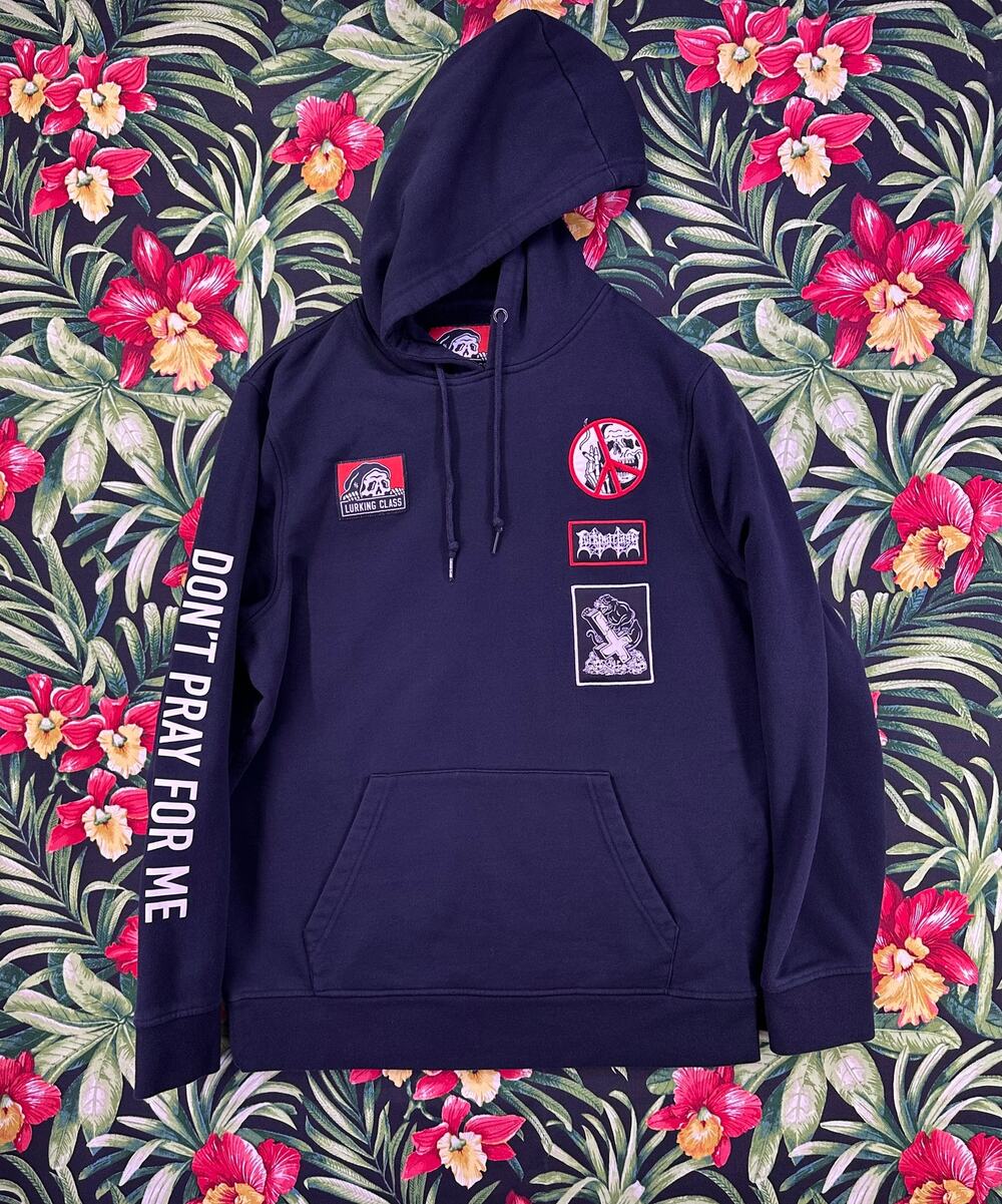 Lurking Class Dont Pray For Me Black Hoodie  Patches Size L